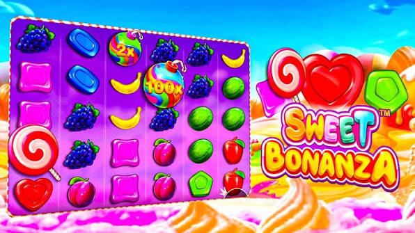 Tablero principal de Sweet Bonanza con frutas y dulces coloridos en el slot de Pragmatic Play